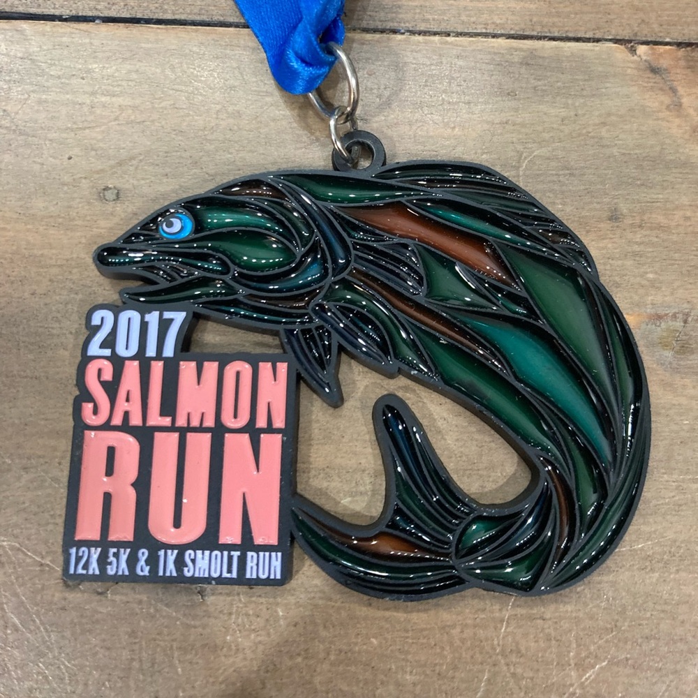 2017 Joint Base Lewis-McChord Salmon Run 12k, 5k, and 1k Smult Run Medal